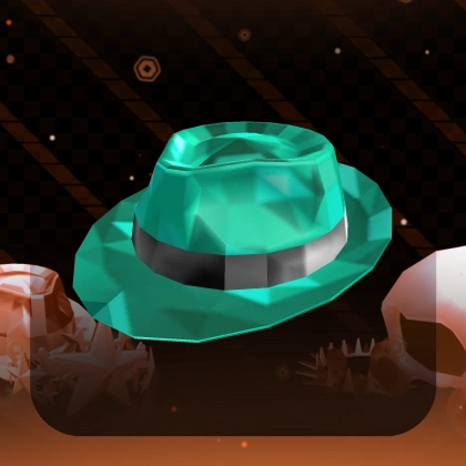 Teal Sparkle Time Fedora image